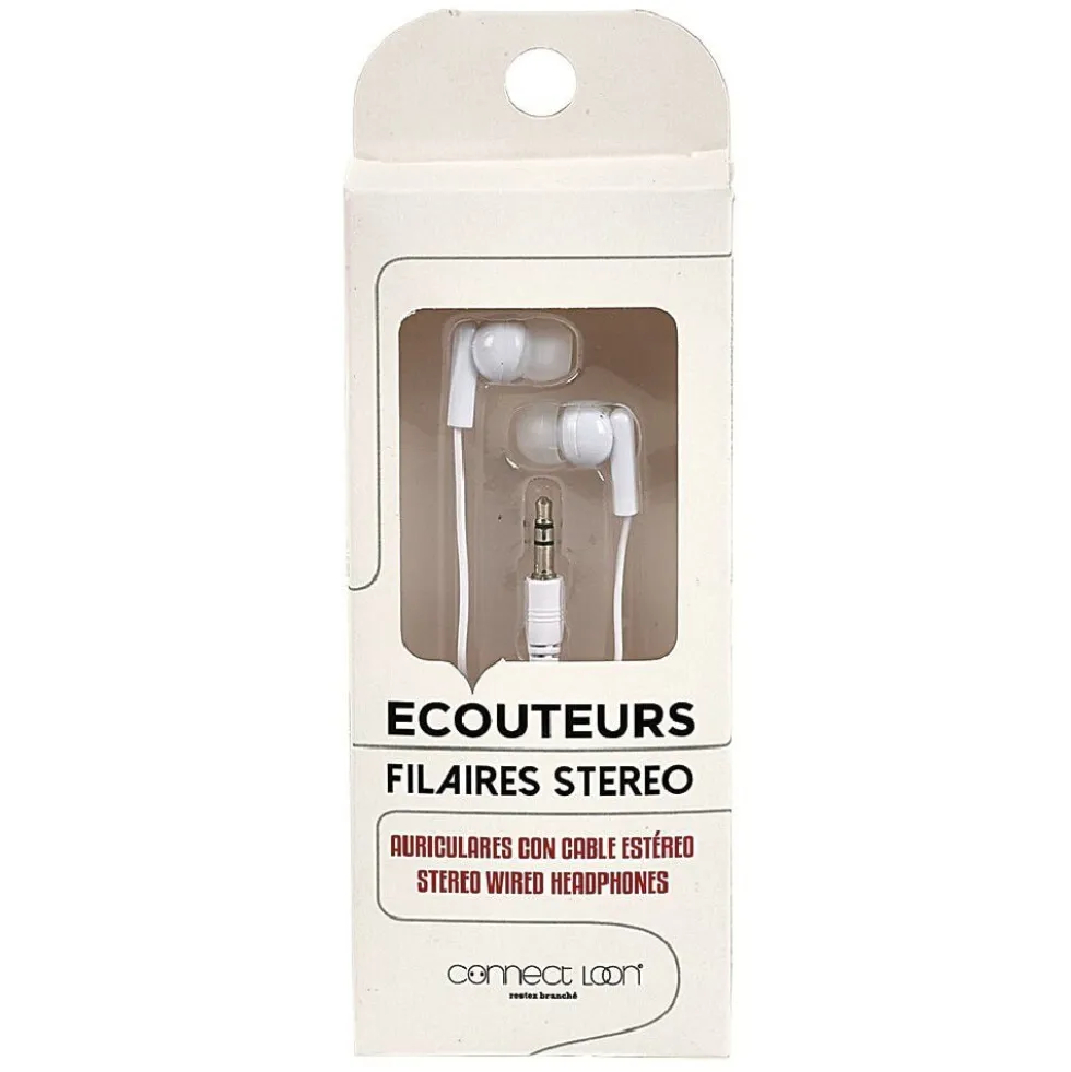 Écouteur filaire intra auriculaire L. 120 cm