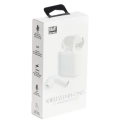 Écouteurs Bluetooth avec étui de charge blanc