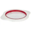 Couvercle alimentaire x2 blanc et rouge Ø25 et Ø31cm