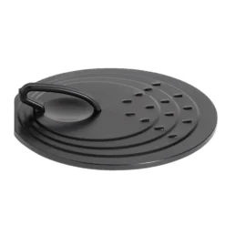 Couvercle rond avec poignée acier noir Ø30cm