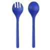 Couverts à salade x2 plastique bleu L26,5cm