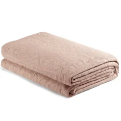 Couvre lit 2 personnes pinsonic feuillage terracotta 220x240cm