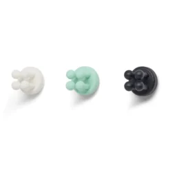 Crochet adhésif x3 multifonction caoutchouc Ø3,8cm