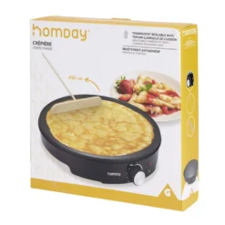 Crépière électrique en alu noir Ø30cm 1200W