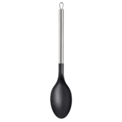 Cuillère à servir en plastique noir avec manche en inox L.34,3cm