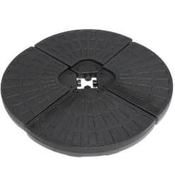 Dalle de parasol x4 à remplir plastique gris 13kg 48x48xH7,5cm
