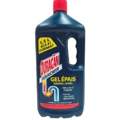 Déboucheur Ouragan gel épais soude et javel 1,5 L