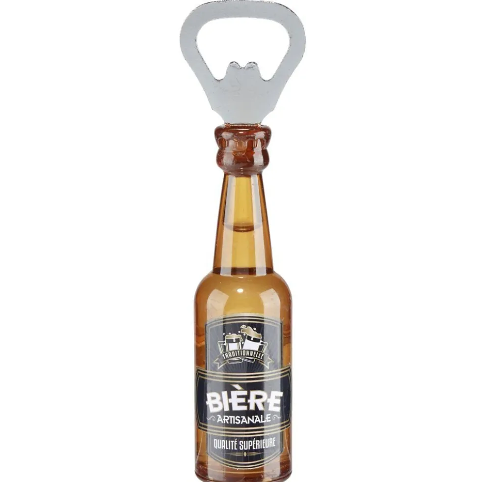 Décapsuleur figurine aimantée design bière H10cm (3 modèles)