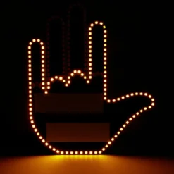 Décoration lumineuse pour arrière voiture main LED 3 positions