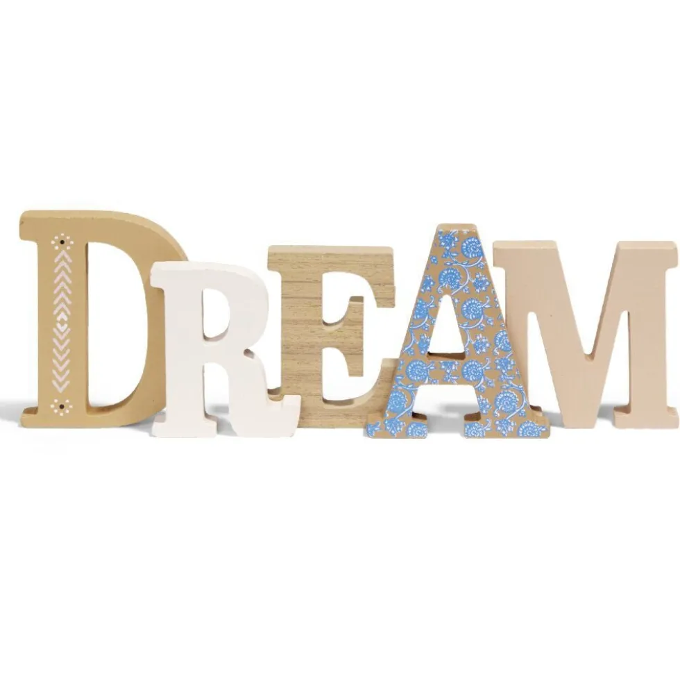 Décoration mot DREAM en bois L49xH14cm