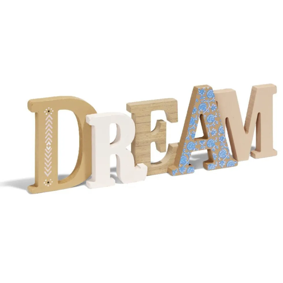 Décoration mot DREAM en bois L49xH14cm