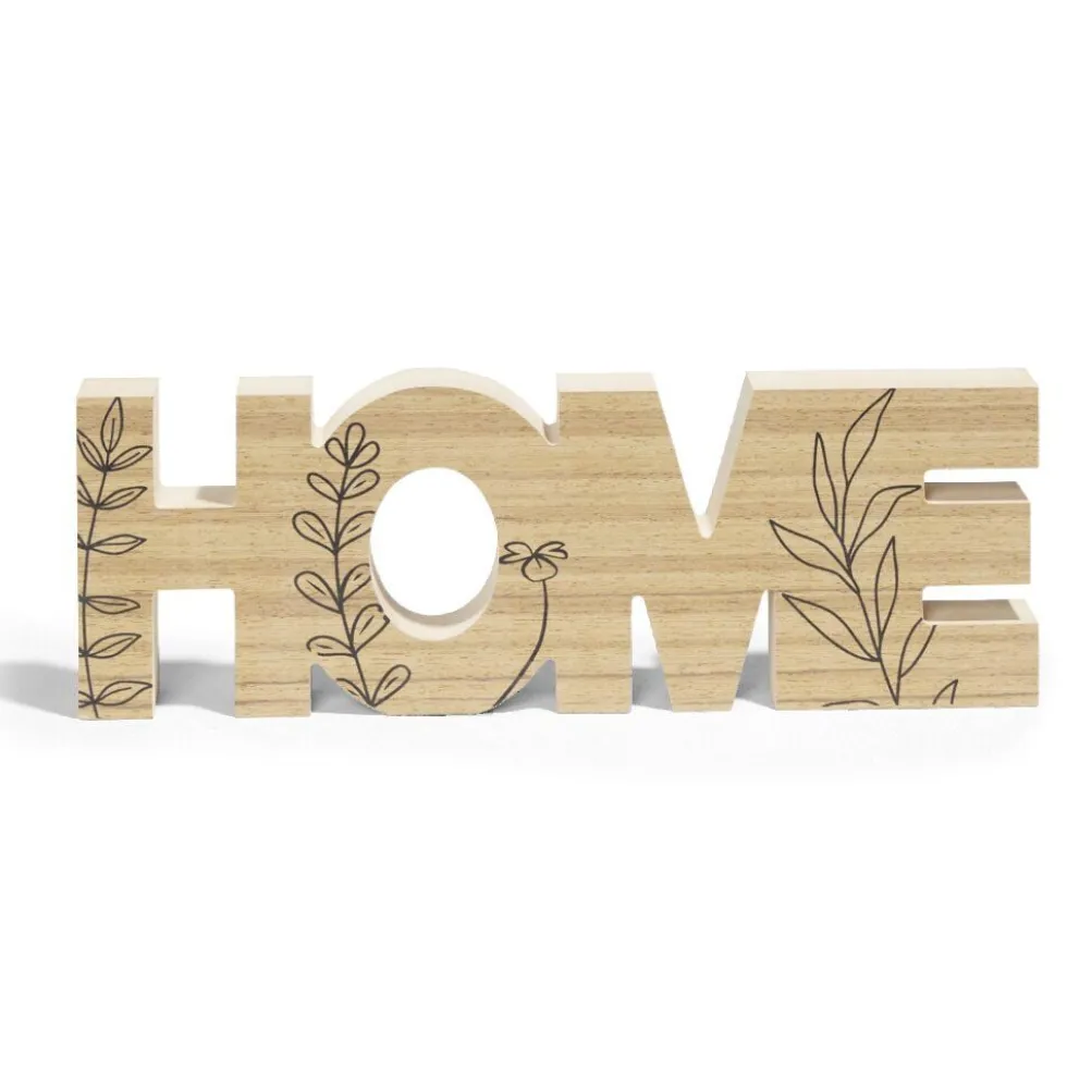 Décoration mot HOME en bois L49xH14cm