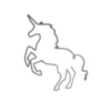 Décoration murale licorne métal noir 30xH40cm