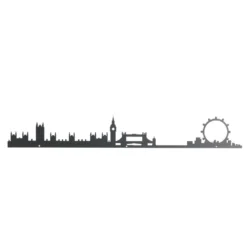 Décoration murale Londres métal noir 55cm