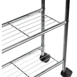 Desserte de salle de bains 4 niveaux métal gris