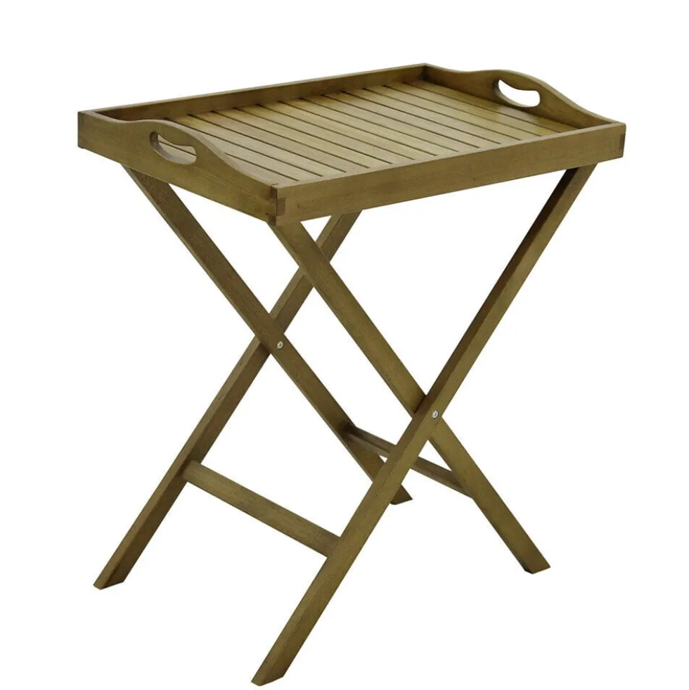 Desserte jardin Bali pliable marron 60x45xH75cm