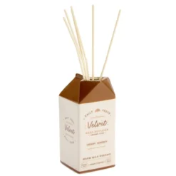 Diffuseur à bâtonnets 100ml céramique forme brique de lait 6,5x6,5xH16cm
