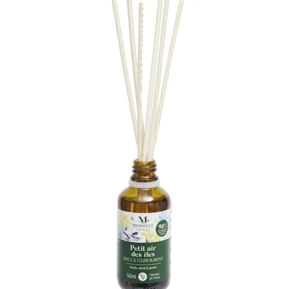 Diffuseur à bâtons Mességué bouquet parfumé vanille santal jasmin 50ml
