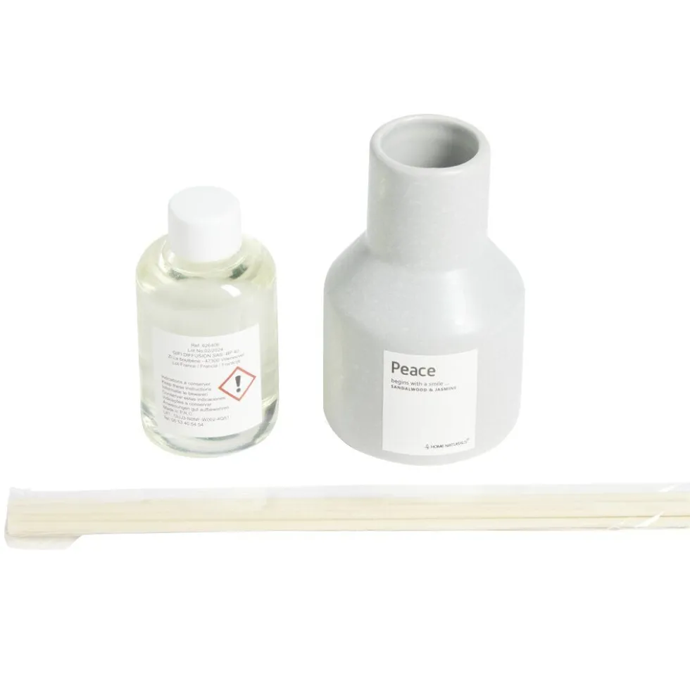 Diffuseur de parfum par capilla Peace bois de santal et jasmin gris