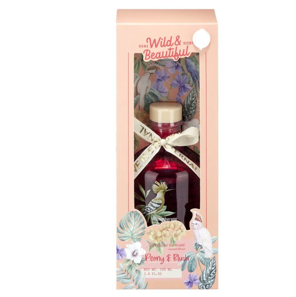 Diffuseur de senteur à bâtonnets bouteille verre colorée Ø7xH10cm (3 modèles)