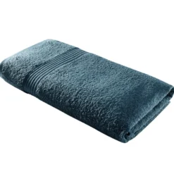 Drap de bain 70x130cm coton bleu paon