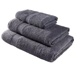 Drap de bain 70x130cm coton gris fusain