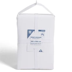 Drap housse 180x200cm 100% coton blanc
