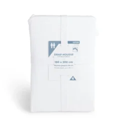 Drap housse 180x200cm 100% coton blanc
