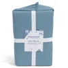 Drap housse 140x190cm 100% coton bleu chiné