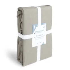 Drap housse 90x190cm 100% coton gris foncé