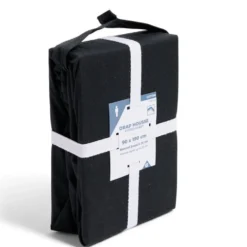 Drap housse 90x190cm 100% coton noir