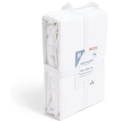 Drap housse 160x200cm 100% coton percale blanc
