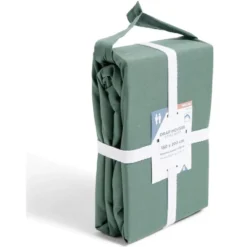 Drap housse 160x200cm 100% coton percale vert