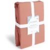 Drap housse 90x190cm 100% coton rouge brique