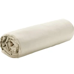 Drap housse 90x190cm polycoton beige