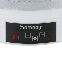 Déshydrateur alimentaire Homday 350W ABS blanc Ø30cm