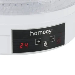 Déshydrateur alimentaire Homday 350W ABS blanc Ø30cm