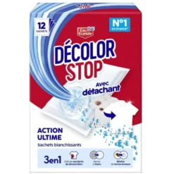 Détachant Décolor Stop 12 sachets action ultime spécial blanc