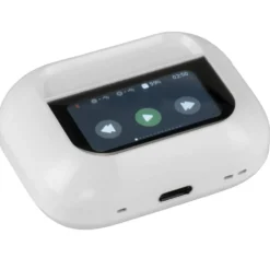 Ecouteurs bluetooth écran tactile blanc 6x2,5xH4,5cm