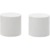 Embout de tringle forme bouchon en bois blanc Ø20mm x2