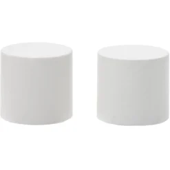 Embout de tringle forme bouchon en bois blanc Ø20mm x2