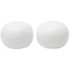 Embout de tringle forme galet en bois blanc Ø28mm x2