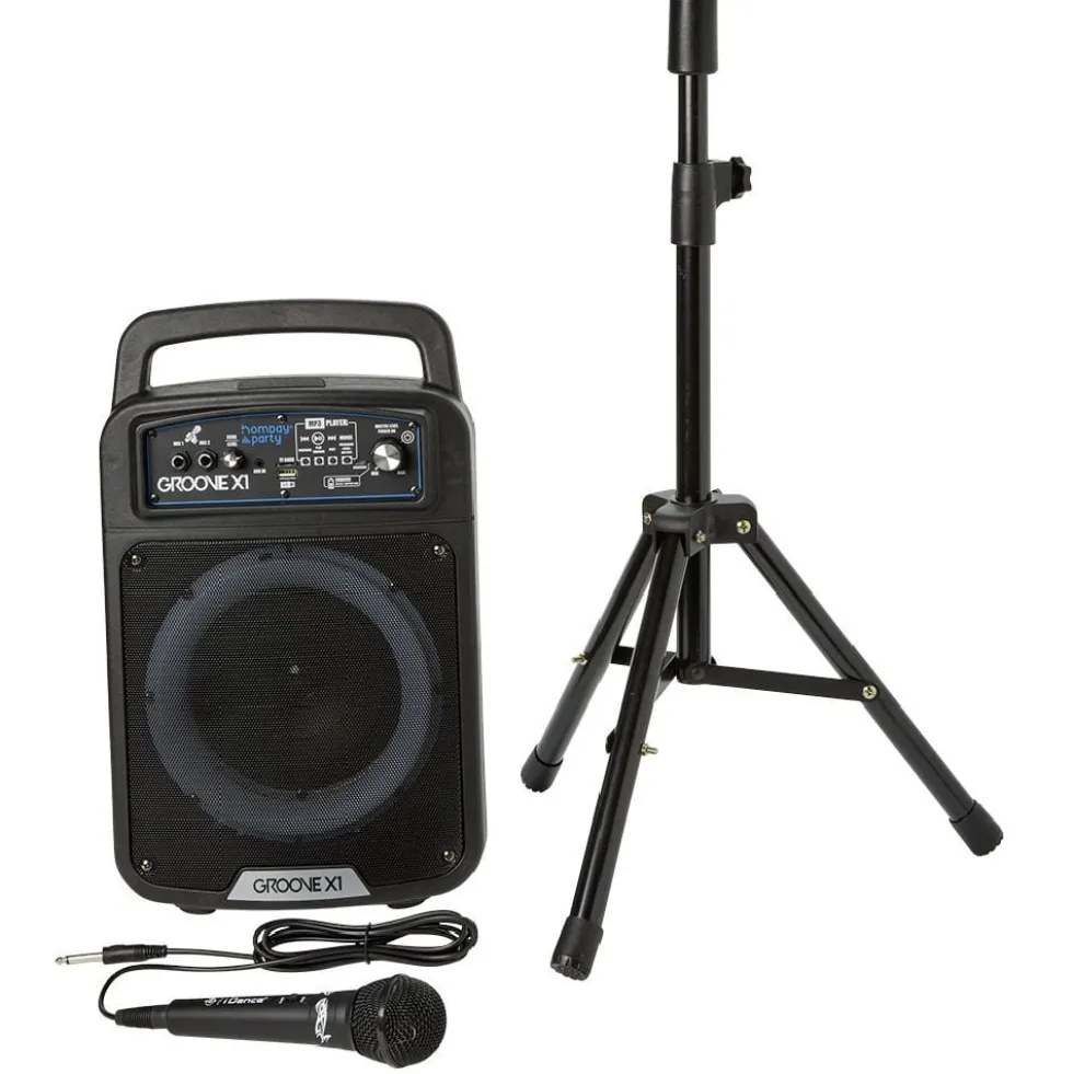 Enceinte Homday Groove X1 sur pied