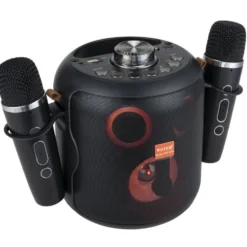 Enceinte karaoké bluetooth avec micro x2 lumineuse Homday H149cm 15W