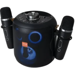 Enceinte karaoké bluetooth avec micro x2 lumineuse Homday H149cm 15W