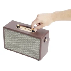 Enceinte rétro bluetooth en bois 20W