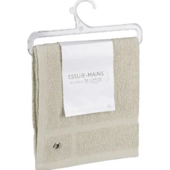 Essuie main carré 40x40 cm uni beige x2