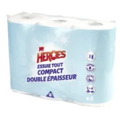 Essuie tout compact double épaisseur x 3