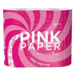 Essuie tout Pink Paper 100 feuilles 2 plis 2 rouleaux
