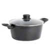 Faitout tous feux dont induction aluminium noir Ø24cm